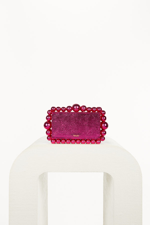 EOS CLUTCH - METALLIC QAJAR ROSE