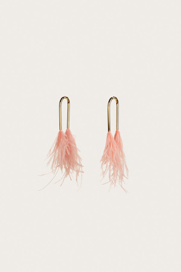 META FEATHER EARRING - AZALEA