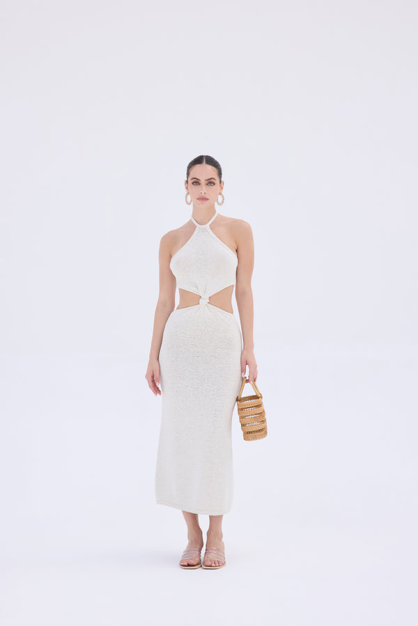 CAMERON KNIT DRESS - OFF WHITE