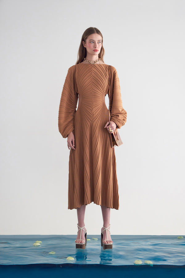 SIMENA KNIT DRESS - EARTH