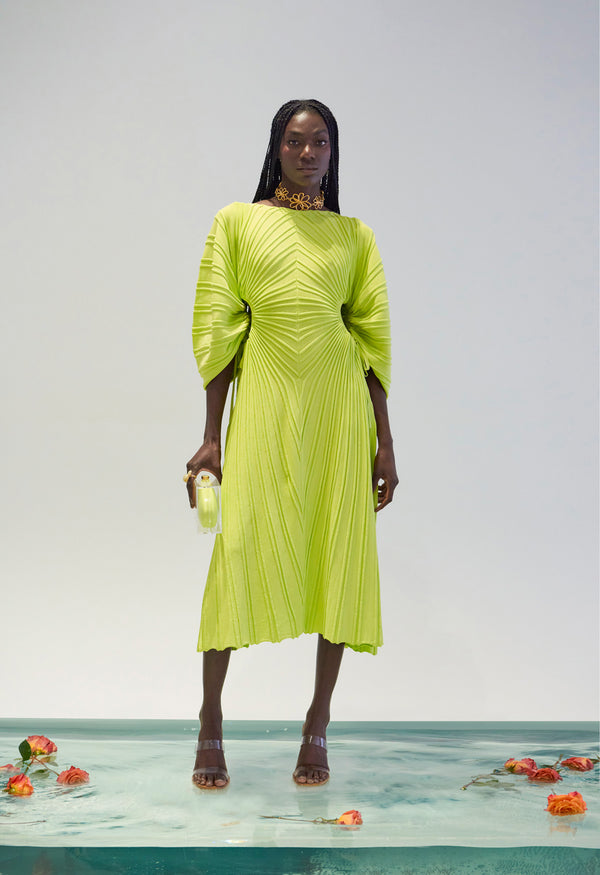 SIMENA KNIT DRESS - MANTIS