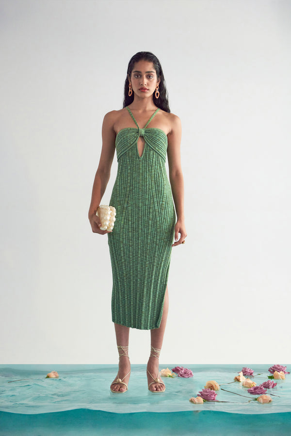 ELFREDA KNIT DRESS - EMERALD