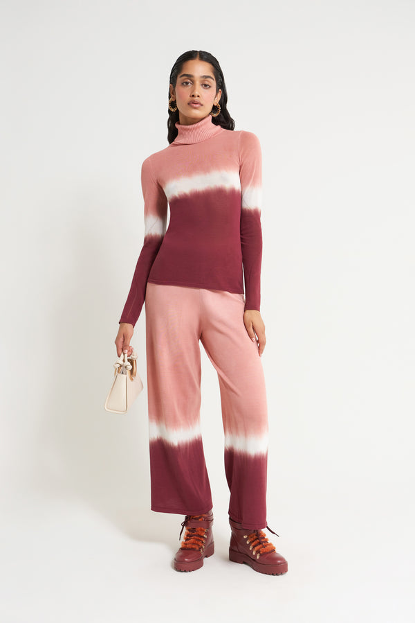 VIV KNIT PANT - JAIPUR ROUGE