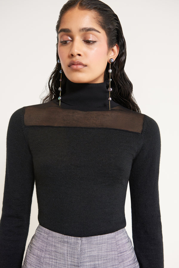 ELLIOT KNIT TOP - BLACK