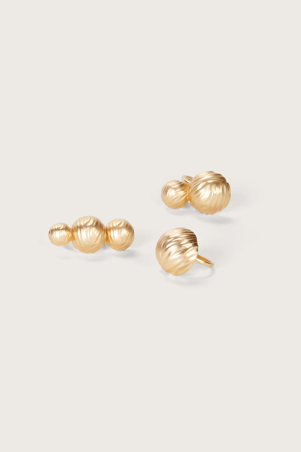 BIJAN RING SET - BRUSHED BRASS