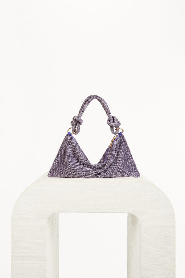 HERA NANO RHINESTONE SHOULDER BAG - AMETHYST