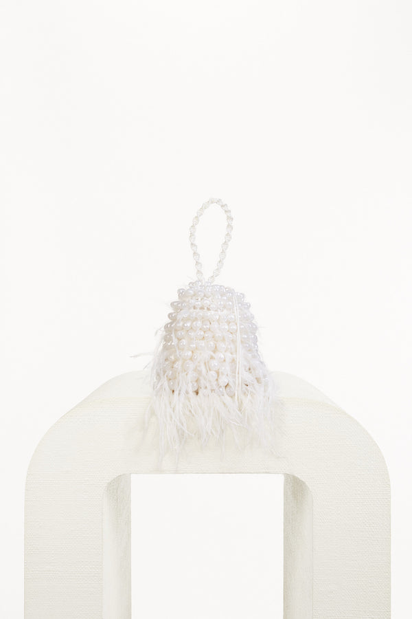 DORY FEATHER BAG - PEARL